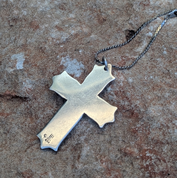 Rare-Retired James Avery Sterling Descending Dove Holy Spirit Cross Pendant - Picture 6 of 11